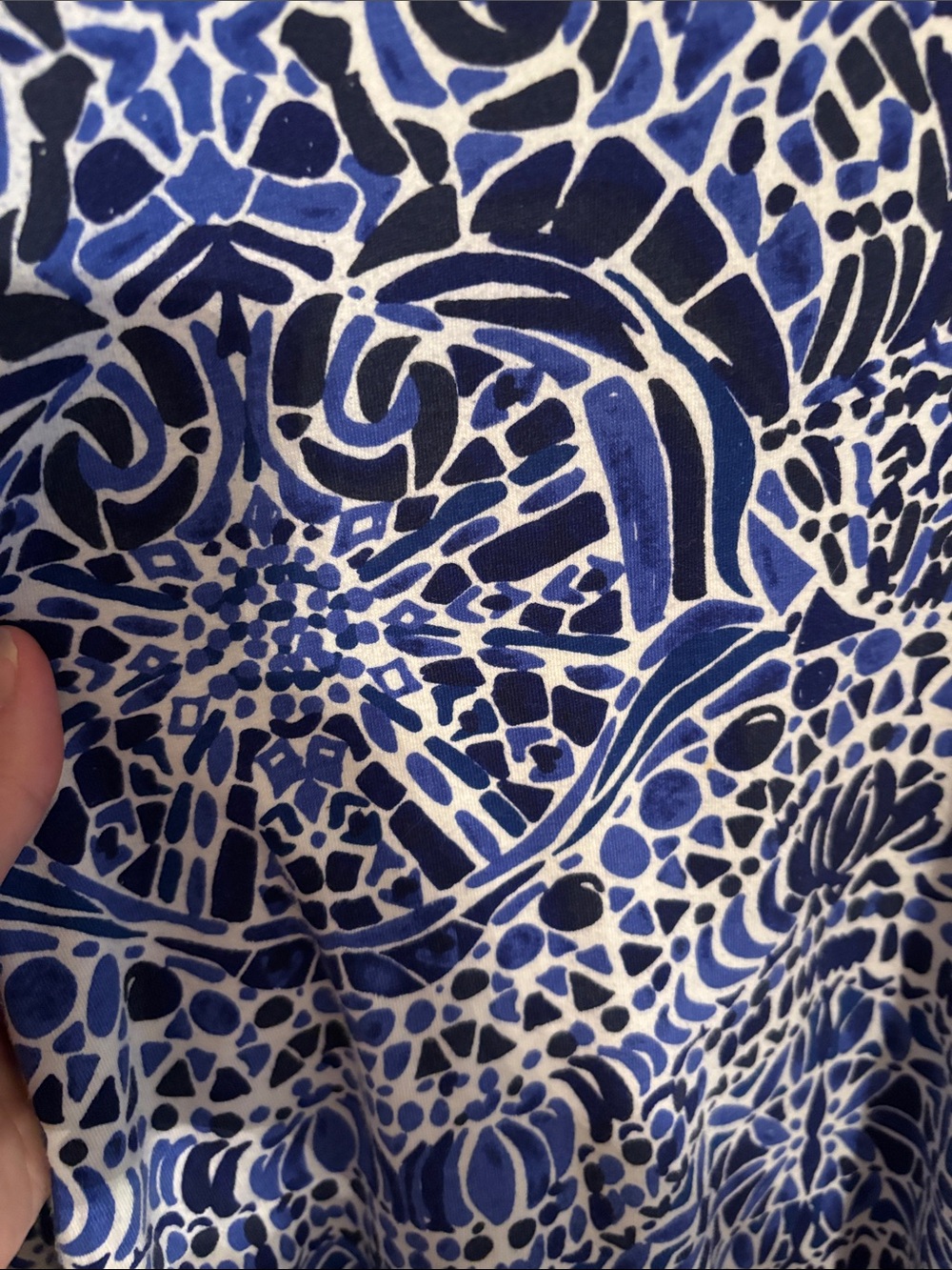 Lilly Pulitzer Blue and White Hooded Tassel-Trim Tunic - Picture 3 of 5